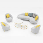 AAH Home - Living Room Sofa - Grey - Velvet