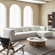 AAH Home Light Luxury Linen Fabric Tofu-block Shaped Sofa set for Livingroom
