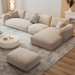 AAH Home - Sectional Sofa - Beige - Solid Wood