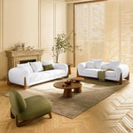 AAH Home - Living Room Sofa - Cream - Walnut