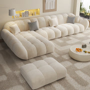 AAH Home Fleece Fabric Overstuffed Multifunction Sofa set for Livingroom Office