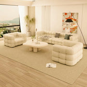 AAH Home Fleece Fabric Overstuffed Multifunction Cloud L-shaped Sofa Chair set for Livingroom Office AAH HOME