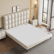 AAH Home Light Luxury Modern  Leather Wrap Bed Frame for Bedroom Without Mattress