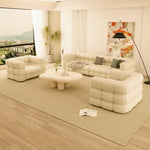 AAH Home Fleece Fabric Overstuffed Multifunction Cloud shaped Sofa Chair set for Livingroom Office AAH HOME