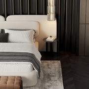 AAH Home Bed Frame Modern Velvet King Queen Size for bedroom Without Mattress