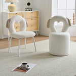 AAH Home - Dining Chair - White - Sherpa