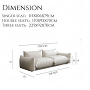 AAH Home Light Luxury Fabric Cloud Shaped Sofa set for Livingroom