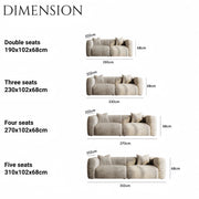 AAH Home Light Luxury Fabric Cloud Shaped Sofa set for Livingroom