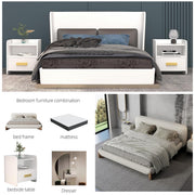 AAH Home Bedroom Furniture Bed Frame with Mattress Bedside table Dresser AAH HOME