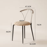 AAH Home - Dining Chair - Natural - Velvet