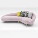 AAH Home Dutch Velvet Fabric Arc-shaped Sofa set for Livingroom Office AAH HOME