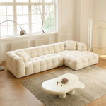 AAH Home Fleece Fabric Overstuffed Multifunction Cloud L-shaped Sofa Chair set for Livingroom Office AAH HOME