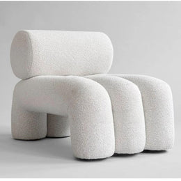 AAH Home - Lounge Chair - Off-White - Velvet