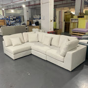 AAH Home Light Luxury Linen Fabric Tofu-block Shaped Sofa set for Livingroom