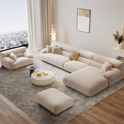 AAH Home - Sectional Sofa - Cream - Solid Wood