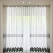2 Panels Sheer Color Chiffon Tulle Light Window Textile Curtains Drapes for Bedroom Livingroom