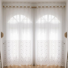2 Panels Sheer Color Chiffon Tulle Light Window Textile Curtains Drapes for Bedroom Livingroom