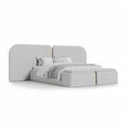 AAH Home - Bed Frame - Beige - Velvet