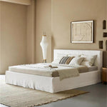 AAH Home - Bed Frame - Off-White - Linen