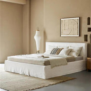 AAH Home - Bed Frame - Off-White - Linen