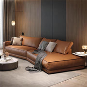 AAH Home - Living Room Sofa - Beige - Leather