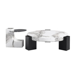 AAH Home - Coffee Table - White - Marble