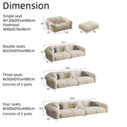 AAH Home Light Luxury Fabric Cloud Shaped Sofa set for Livingroom