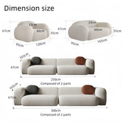 AAH Home Fleece Fabric Overstuffed Multifunction Sofa Chair set for Livingroom Office
