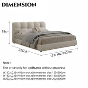 AAH Home - Bed Frame - Beige - Velvet