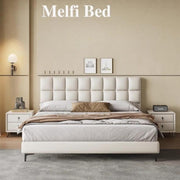 AAH Home Light Luxury Modern  Leather Wrap Bed Frame for Bedroom Without Mattress