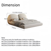 AAH Home Bed Frame Modern Velvet King Queen Size for bedroom Without Mattress