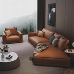 AAH Home - Living Room Sofa - Beige - Leather