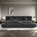 AAH Home - Bed Frame - Beige - Velvet