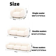 AAH Home Fleece Fabric Overstuffed Multifunction Sofa Chair set for Livingroom Office