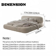 AAH Home - Bed Frame - Off-White - Solid Wood