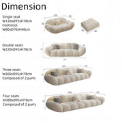 AAH Home Light Luxury Fabric Cloud Shaped Sofa set for Livingroom
