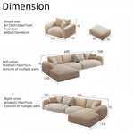 AAH Home - Sectional Sofa - Beige - Solid Wood