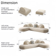AAH Home - Sectional Sofa - Off-White - Solid Wood