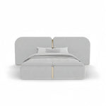 AAH Home - Bed Frame - Beige - Velvet