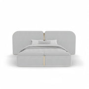 AAH Home - Bed Frame - Beige - Velvet