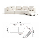 AAH Home Light Luxury Linen Cotton  Fabric Cloud Shaped Sofa set for Livingroom