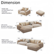 AAH Home Fleece Fabric Overstuffed Multifunction Sofa set for Livingroom Office