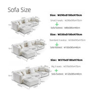 AAH Home Light Luxury Linen Fabric Tofu-block Shaped Sofa set for Livingroom