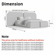 AAH Home Bed Frame Modern Velvet King Queen Size for bedroom Without Mattress