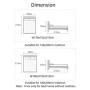 AAH Home Light Luxury Modern  Leather Wrap Bed Frame for Bedroom Without Mattress