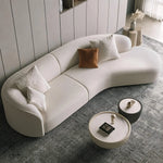 AAH Home Fleece Fabric Overstuffed Multifunction Arc-shaped Sofa set for Livingroom Office AAH HOME