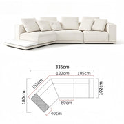 AAH Home Light Luxury Linen Cotton  Fabric Cloud Shaped Sofa set for Livingroom