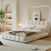 AAH Home Bed Frame Modern Velvet King Queen Size for bedroom Without Mattress