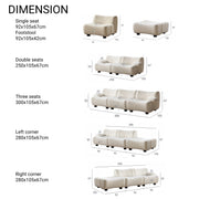 AAH Home Light Luxury Fabric Cloud Shaped Sofa set for Livingroom