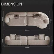 AAH Home Fleece Fabric Overstuffed Multifunction Sofa set for Livingroom Office